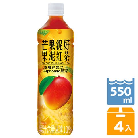 NuLife 生活 芒果泥好 果泥紅茶(550mlx4入)