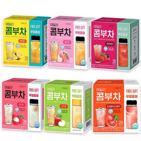 【韓國 Danongwon】血橙 乳酸菌康普茶 5g 20包/盒 送330ml隨手瓶