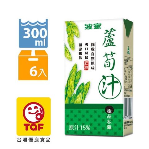 【波蜜】蘆筍汁300ml(6入/組)