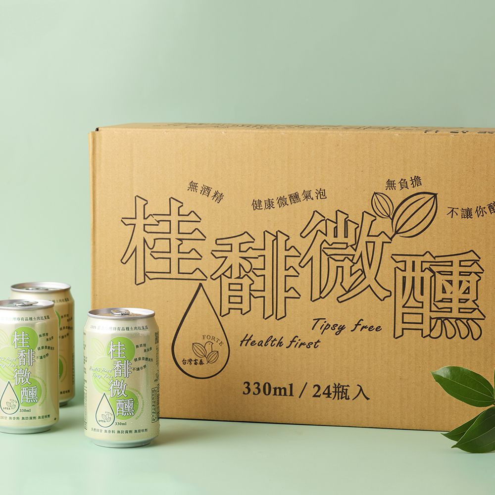  【台灣富泰】桂馡微醺氣泡飲(24罐/箱)(台灣土肉桂)