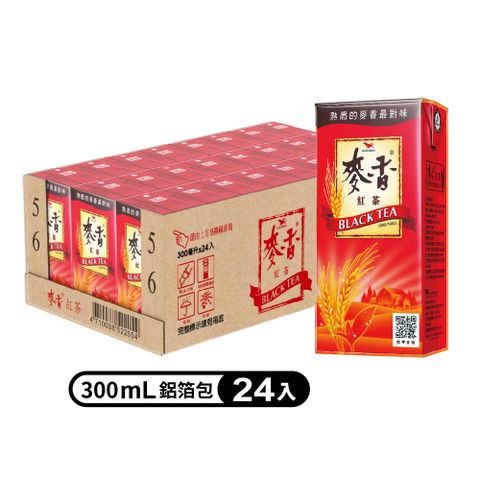 【統一】麥香紅茶 300ml(24入X3箱)