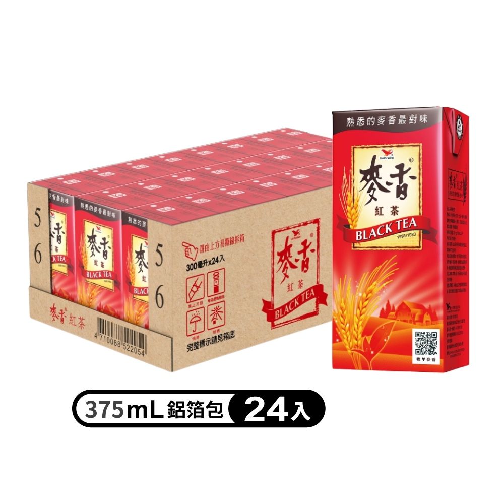 統一 麥香紅茶 375ml(24入/箱)