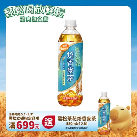 HeySong 黑松 茶花焙香麥茶 580ml (24入/箱)