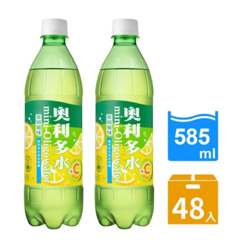 金車 【金車/伯朗】奧利多水碳酸飲料-萊姆風味585ml(24入/箱)x2箱