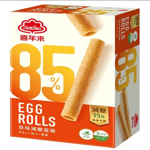 85%原味減糖蛋捲經濟包192g(4支×3包入)