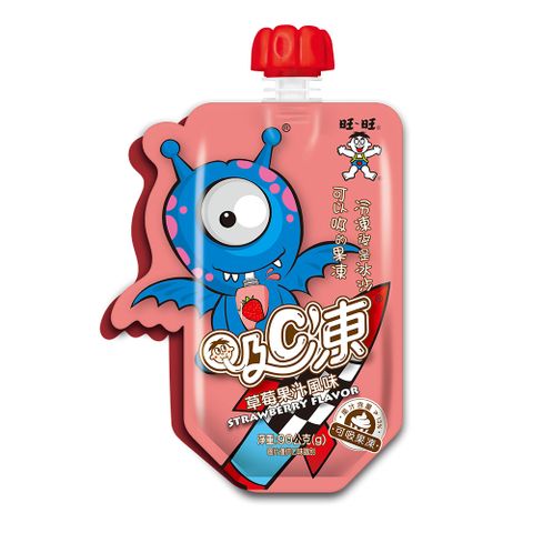 【旺旺】吸C凍可吸果凍(草莓果汁風味)-90gX6包/盒