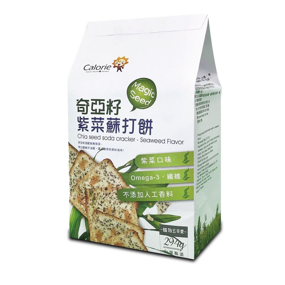  【Calorie 卡路里】奇亞籽紫菜蘇打餅 294g/袋