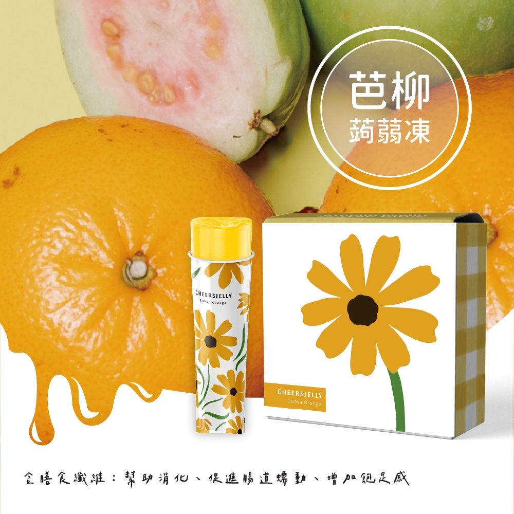 CheersJelly 舉杯蒟蒻凍4盒共24根入 (低卡)〔 草莓蔓越莓、水蜜桃、蜂蜜鳳梨、芭樂柳橙 〕綜合款