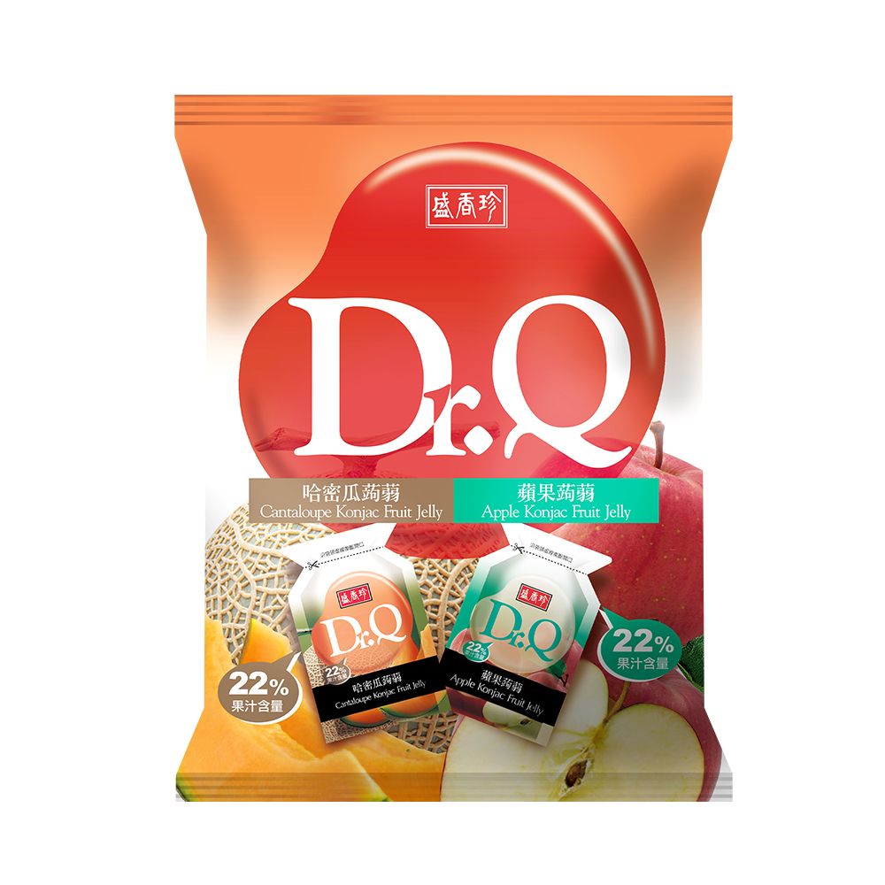 盛香珍 Dr.Q雙味蒟蒻420g/包(3口味-水蜜桃+白葡萄/金鑽鳳梨+百香果/哈密瓜+蘋果)