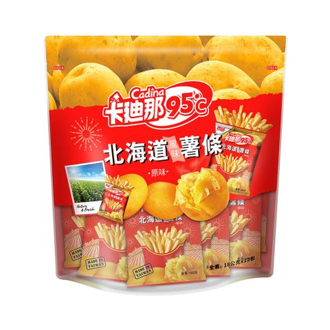經典暢銷【卡迪那95℃】北海道風味薯條-原味量販袋(18gx12包)