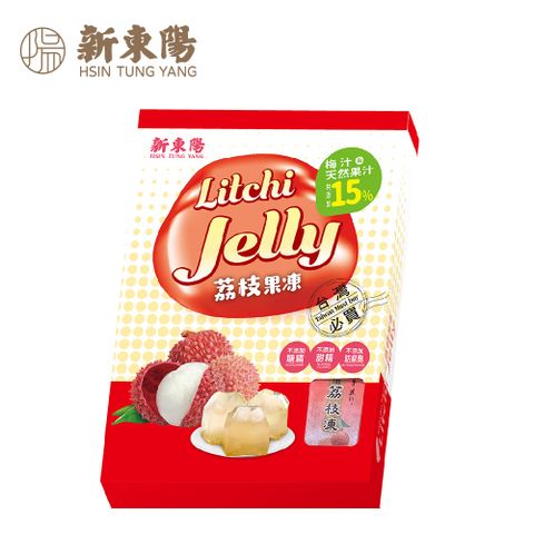 【新東陽】台灣果品荔枝果凍500g，兩件組(附提袋)