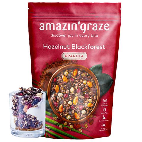 Amazin graze堅果穀物燕麥脆片250g-榛果巧克力口味(高纖、非油炸) 熱銷回購王