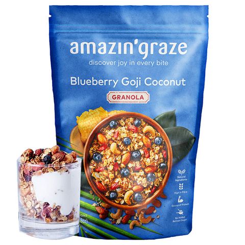 Amazin graze堅果穀物燕麥脆片250g-藍莓枸杞口味(高纖、非油炸) 藍莓、枸杞、椰子 清爽鹹香