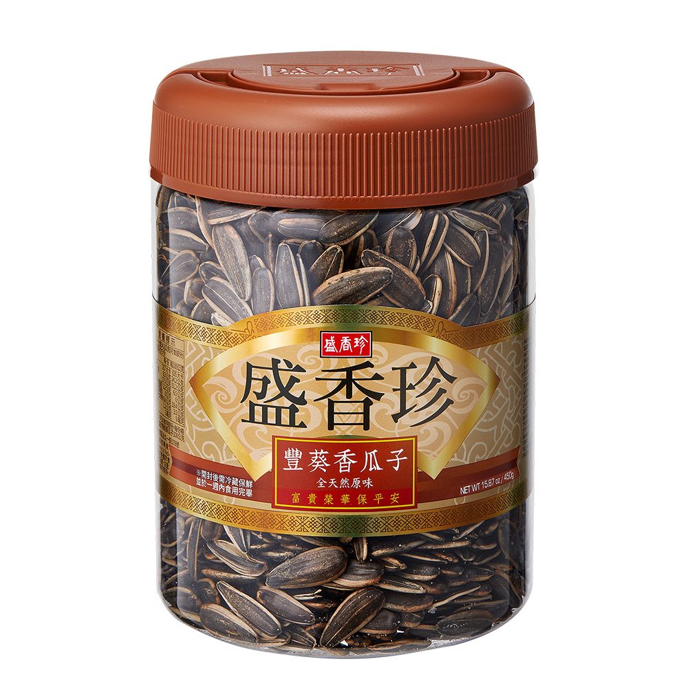 盛香珍 豐葵香瓜子-全天然原味450g/桶