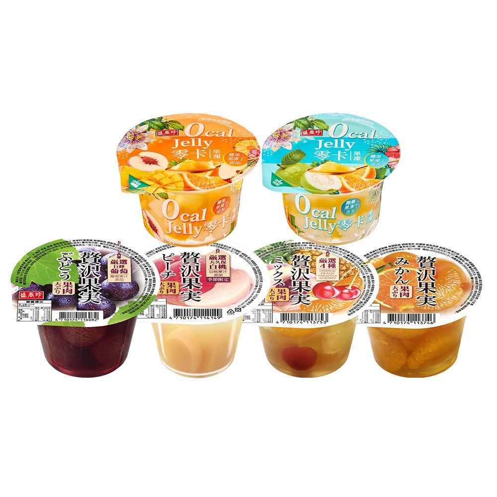 盛香珍 零卡/大果實，果凍240gX24杯入/箱(6種口味)