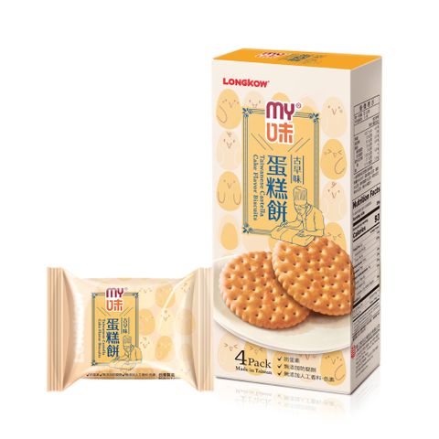 MIYOSHI 無添加 【龍口食品】My味-古早味蛋糕餅(四包入)