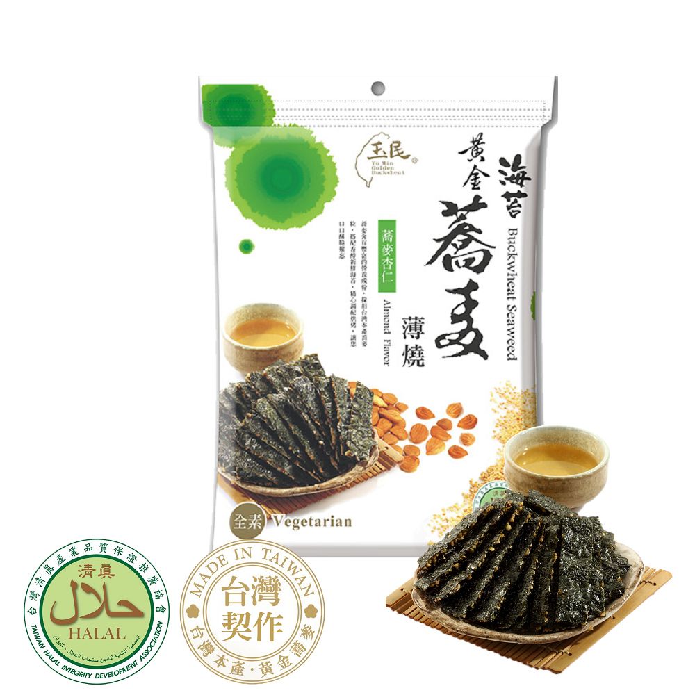 玉民 黃金蕎麥海苔薄燒(杏仁) 40g