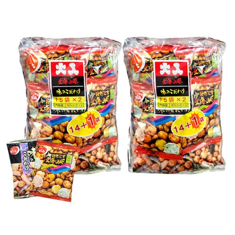 【傳六 天六】(好味餅&北海之味綜合豆餅)15袋x4包 730g x2