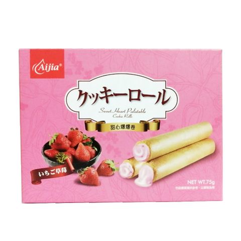 愛加 草莓甜心爆爆卷 75g