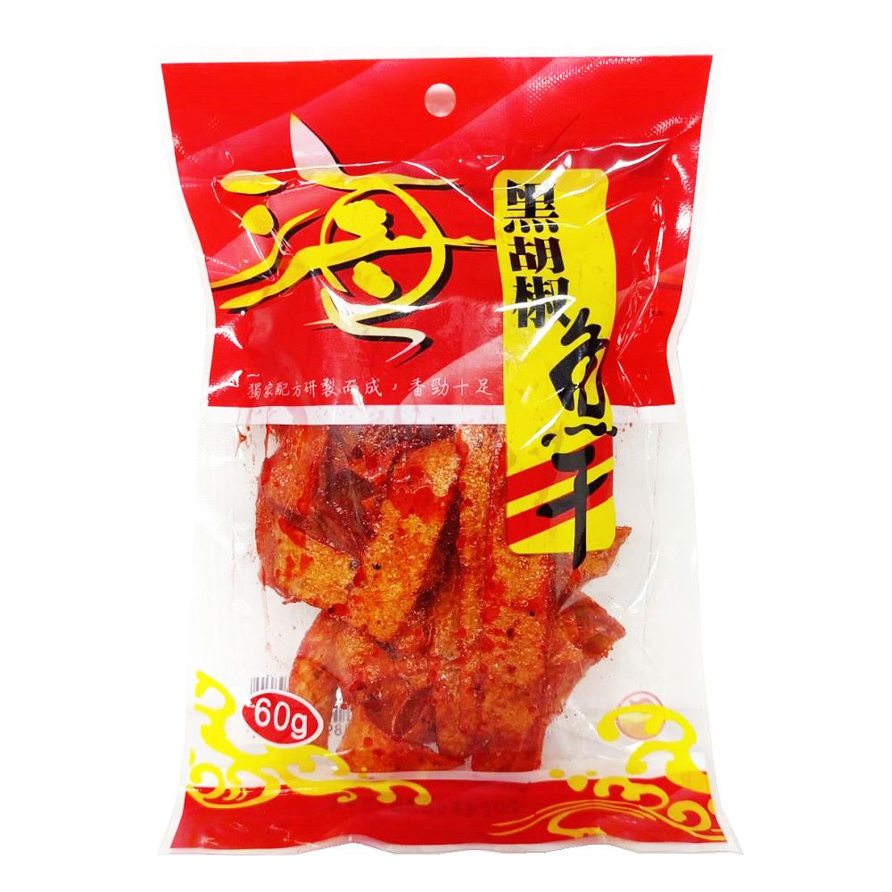 嘉珍  黑胡椒魚干 60g