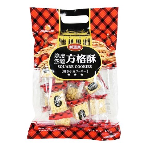 巧益 脆皮澎鬆鹹蛋黃方格酥 150g
