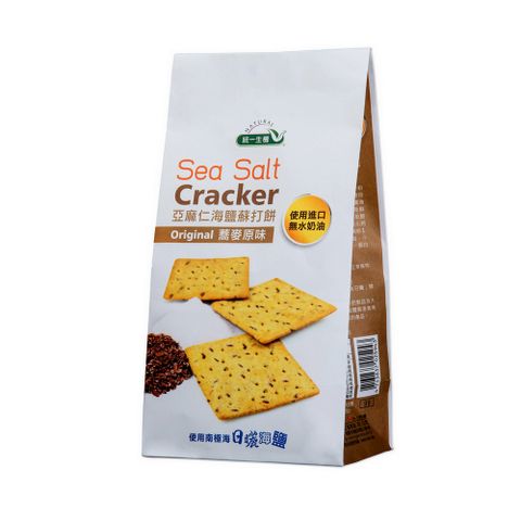 《統一生機》亞麻仁海鹽蘇打餅-蕎麥原味(168g/8入/袋)