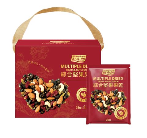 《紅布朗》綜合堅果果乾隨手包(25g x12包)盒裝