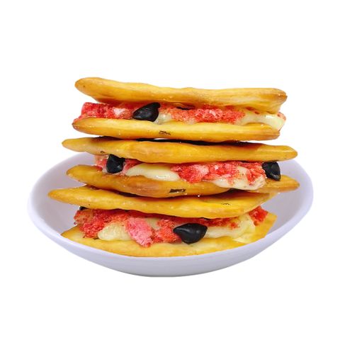 順便幸福-赤藻糖爆餡牛軋餅-草莓巧克力15入x4包(手工 下午茶 零食 甜點)