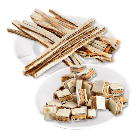 芝麻鮭魚分享包(芝麻鮭魚條250g/芝麻鮭魚丁角250g)