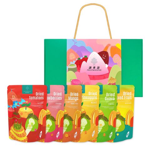 【講果語】極盛果物禮盒_果乾全家福6入組