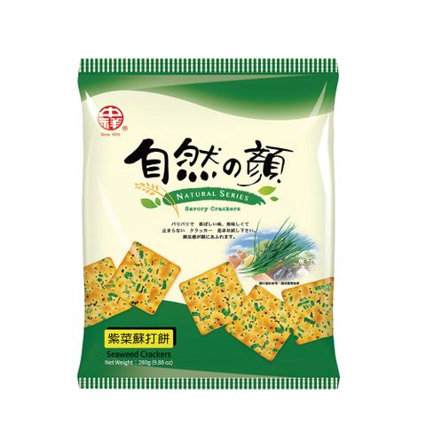 【中祥】自然顏紫菜蘇打餅乾-量販包(280g)