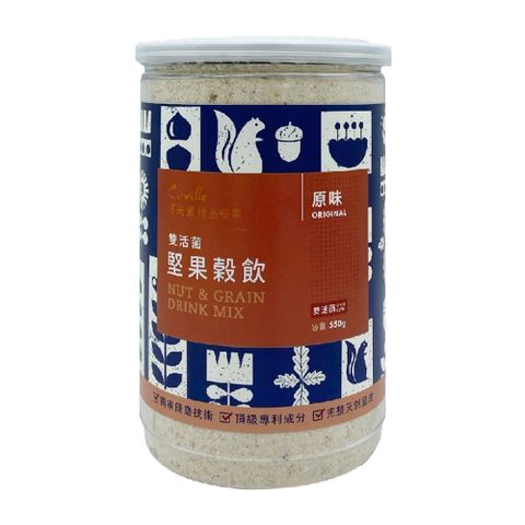 【可夫萊精品堅果】雙活菌堅果榖粉-原味【550g/罐】| 3入組