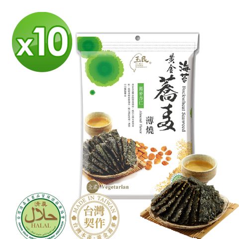 玉民 黃金蕎麥海苔薄燒(杏仁) 40g X10