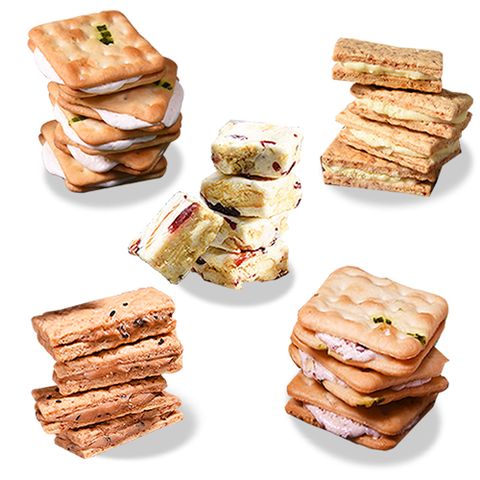 【威海Way Hai】台灣人氣手作伴手禮 牛軋餅/雪心磚/鹹蛋黃夾心餅 五款任選x16包