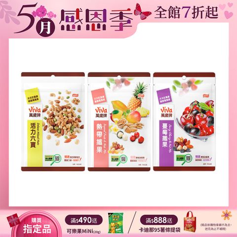 Viva 萬歲牌 袋裝綜合堅果〔活力六寶 蔓莓纖果 熱帶纖果〕