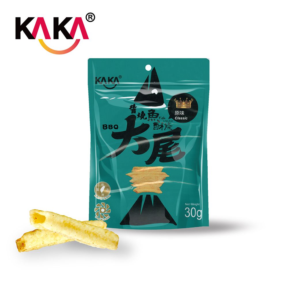 kaka 大尾醬燒魚酥條 30g 原味