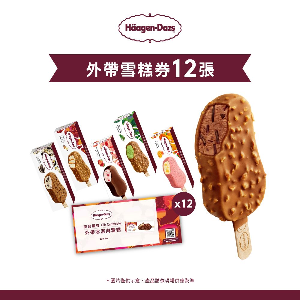 Haagen-Dazs 哈根達斯  冰淇淋雪糕套票組(12入)