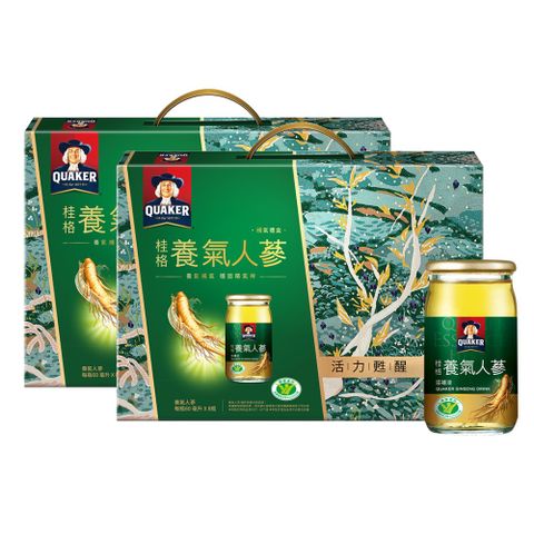 Quaker 桂格 養氣人蔘禮盒(60mlx8入x2盒)