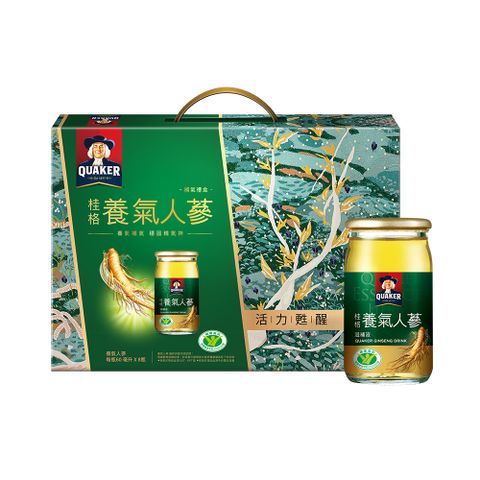 Quaker 桂格 養氣人蔘禮盒(60mlx8入) 新舊包裝，隨機出貨