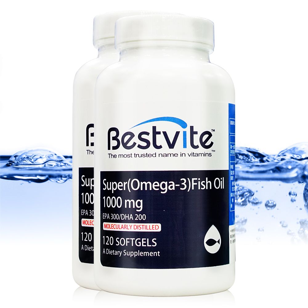 Bestvite 必賜力 超級OMEGA-3魚油1000mg膠囊 (120顆*2瓶)