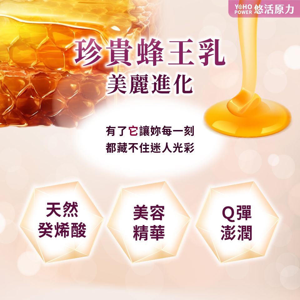 YohoPower 悠活原力 悠活大豆萃取異黃酮+蜂王乳膠囊(60粒/瓶)