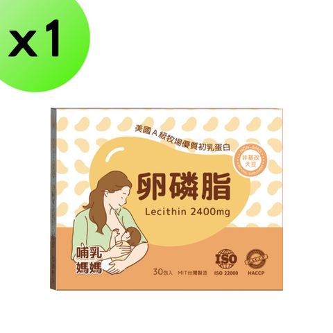 大豆卵磷脂30包/盒 100%大豆 無豆腥味 ADM卵磷脂 初乳蛋白 哺乳好順 孕後哺乳期 孕期保養 孕補