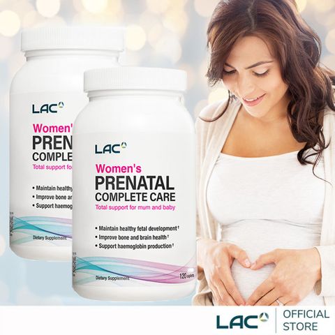 LAC 利維喜 2入組 孕婦綜合維他命120錠(葉酸/鐵質鈣質/維他命D/婦寶樂)