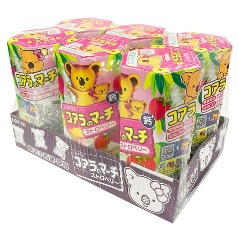 LOTTE 小熊餅乾-草莓(37gx6盒)