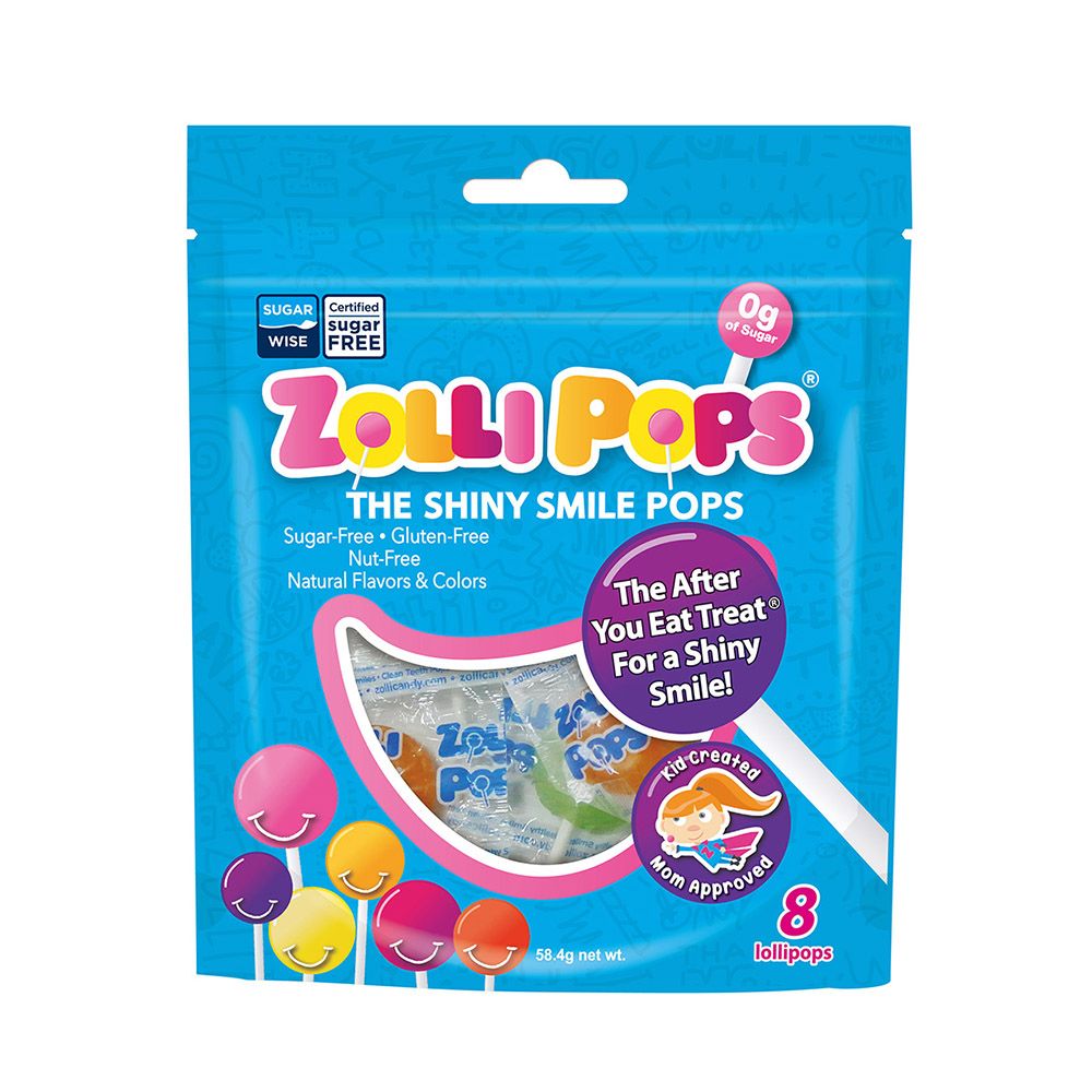  【Zollipops】木糖醇無糖棒棒糖-綜合水果口味(8支入)