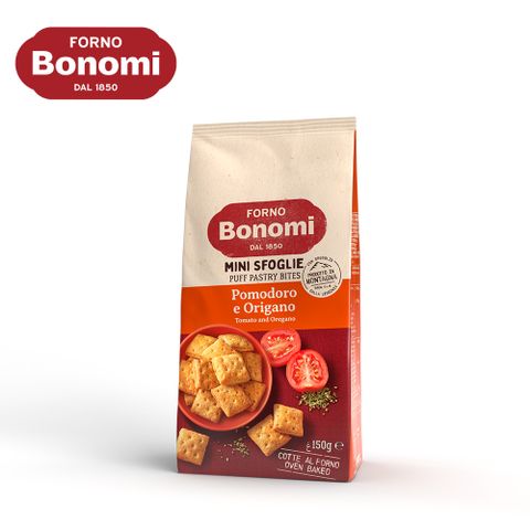 【Bonomi 白朗妮】比薩口味千層酥 150g (奶素) 到期日2025/1/15