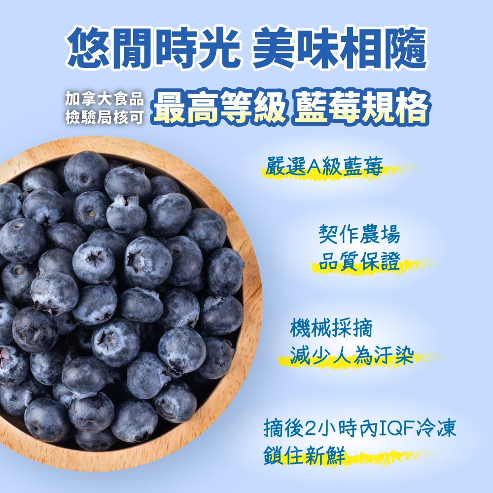 Frenature 富紐翠 加拿大A級冷凍藍莓30磅業務用(13.62kg)
