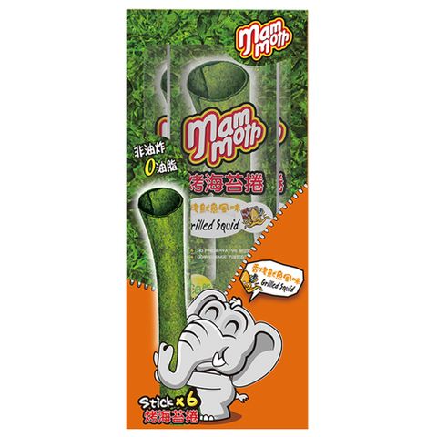 【MM象】泰式烤海苔捲-香烤魷魚味(2.5gX6入)