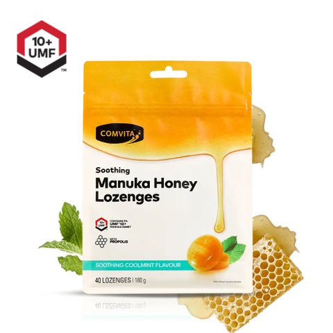 紐西蘭Comvita 蜂膠麥蘆卡蜂蜜潤喉糖(薄荷味)40粒