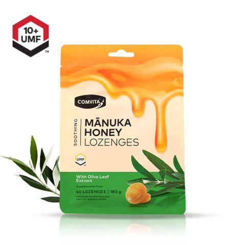 紐西蘭Comvita 麥蘆卡蜂蜜潤喉糖(橄欖葉)40粒